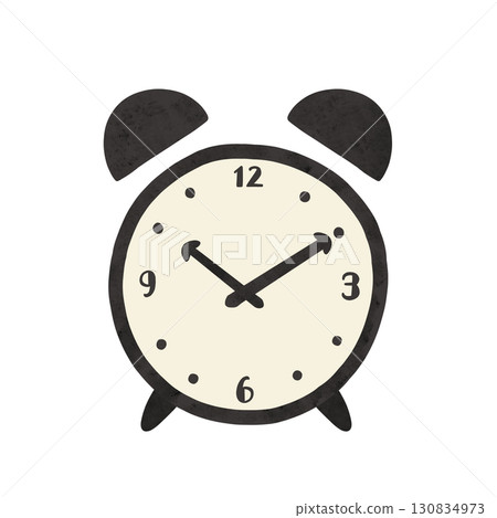 簡單鬧鐘10:10水彩手繪插畫 130834973