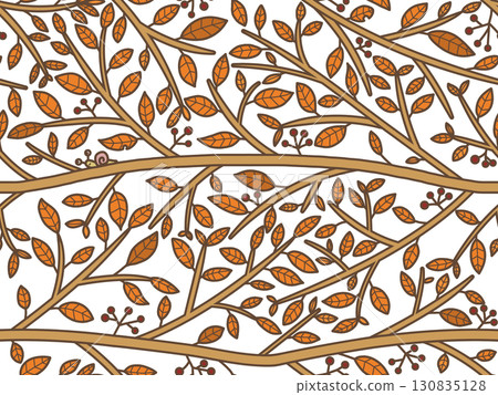Seamless pattern of tree branches (Autumn) J-1 Seamless pattern of tree branches (Autumn) J-1 130835128