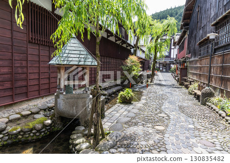 Gujo Hachiman, a pristine town in Gifu Prefecture, Japan, is known for its waterway system and water quality from its river resource Gujo Hachiman, a pristine town in Gifu Prefecture, Japan, is known for its waterway system and water quality from its river resource 130835482