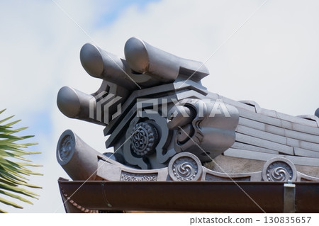 Ryusenji Temple, decorative roof tiles of the main hall, Owari Four Kannon 130835657