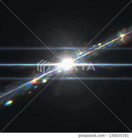 Abstract lens flare with rainbow colored rays Abstract lens flare with rainbow colored rays 130835781