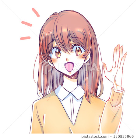 學習手的女孩 130835966