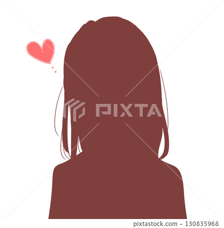 Female student love silhouette Female student love silhouette 130835968