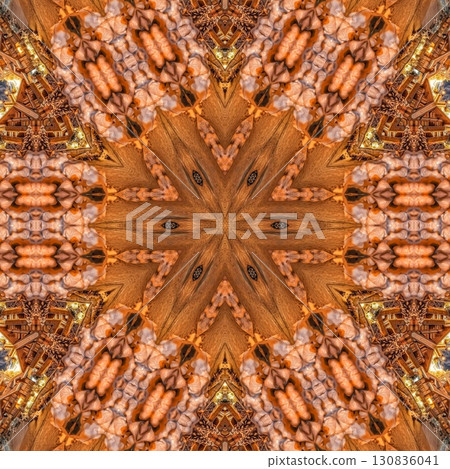 Artistic print design with candle lights sparkling shadow effects for celebrating Jews Hanukkah festival. Decorating art for table cloth, banner, poster, invitation card, flyer background printing Artistic print design with candle lights sparkling shadow effects for celebrating Jews Hanukkah festival. Decorating art for table cloth, banner, poster, invitation card, flyer background printing 130836041