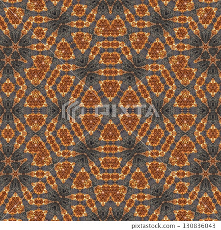 Artistic print design with candle lights sparkling shadow effects for celebrating Jews Hanukkah festival. Decorating art for table cloth, banner, poster, invitation card, flyer background printing 130836043