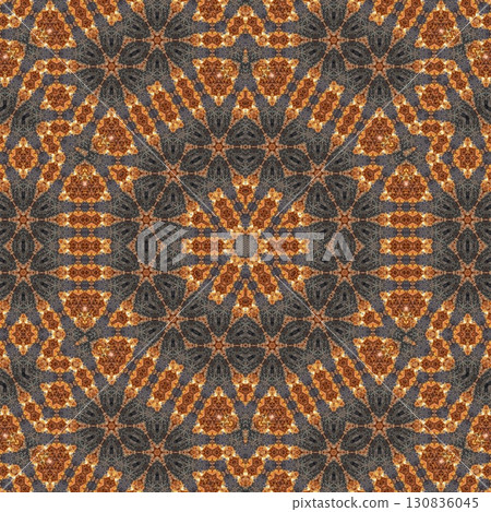 Artistic print design with candle lights sparkling shadow effects for celebrating Jews Hanukkah festival. Decorating art for table cloth, banner, poster, invitation card, flyer background printing 130836045