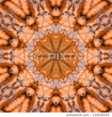 Artistic print design with candle lights sparkling shadow effects for celebrating Jews Hanukkah festival. Decorating art for table cloth, banner, poster, invitation card, flyer background printing 130836056