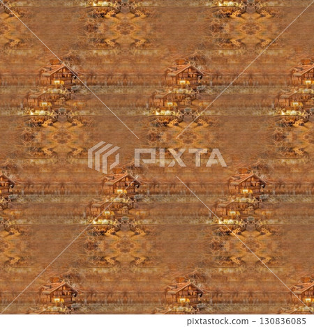 Artistic print design with candle lights sparkling shadow effects for celebrating Jews Hanukkah festival. Decorating art for table cloth, banner, poster, invitation card, flyer background printing 130836085