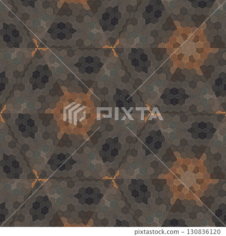 Artistic print design with candle lights sparkling shadow effects for celebrating Jews Hanukkah festival. Decorating art for table cloth, banner, poster, invitation card, flyer background printing 130836120