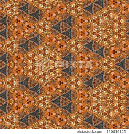 Artistic print design with candle lights sparkling shadow effects for celebrating Jews Hanukkah festival. Decorating art for table cloth, banner, poster, invitation card, flyer background printing 130836125