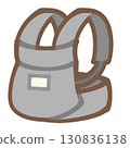 Simple and cute baby carrier icon illustration material 130836138