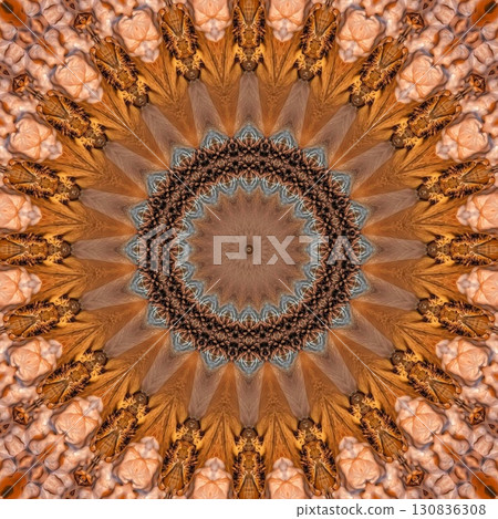 Artistic print design with candle light shadow effects for celebrating Jews Hanukkah festival. Decorating art for table cloth, banner, poster, invitation card, flyer background printing 130836308