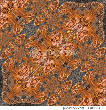 Artistic print design with candle light shadow effects for celebrating Jews Hanukkah festival. Decorating art for table cloth, banner, poster, invitation card, flyer background printing 130836318