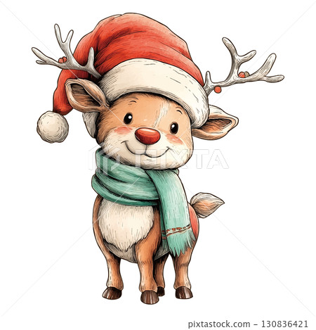 Cute reindeer 130836421