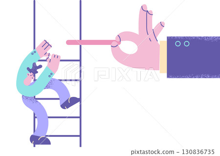 Helping hand, success in career concept. Helping hand, success in career concept. 130836735