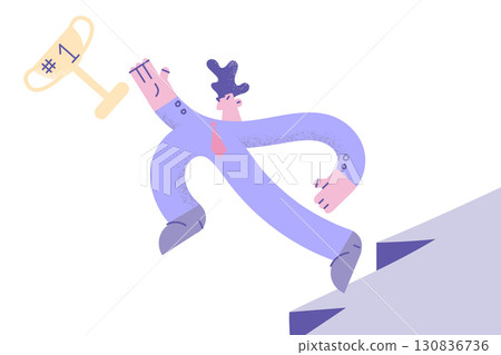 Aspirating goal and successful career concept 130836736