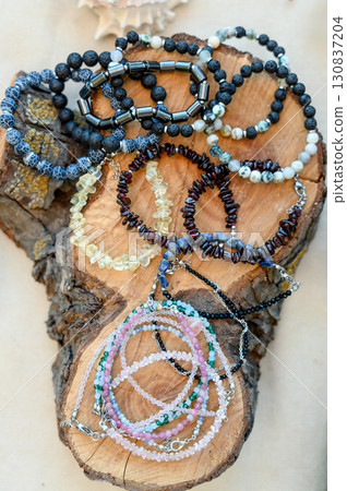 A variety of custom handmade jewelry 130837204
