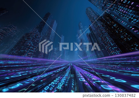 AI, big data, space, humans, life, networks 130837482