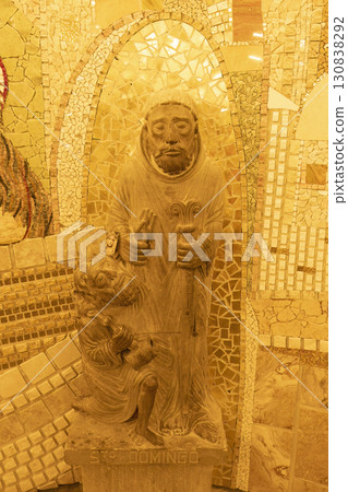 Statue of Santo Domingo de la Calzada with pilgrim in the Cathedral of Santo Domingo de la Calzada, La Rioja, Spain Statue of Santo Domingo de la Calzada with pilgrim in the Cathedral of Santo Domingo de la Calzada, La Rioja, Spain 130838292