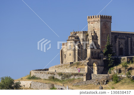 Priory Church of Our Lady of Aracena rising above the Andalusian landscape 130838437