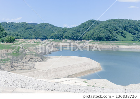 Drought-stricken Futatsuishi Dam 130838720