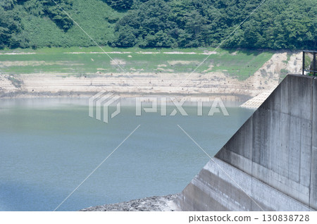 Drought-stricken Futatsuishi Dam 130838728