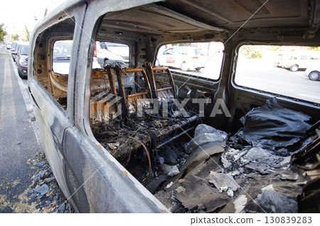 Car after the fire 130839283