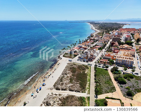 Aerial view of Torre de la Horadada beach Aerial view of Torre de la Horadada beach 130839566