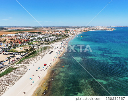 Aerial view of Torre de la Horadada beach Aerial view of Torre de la Horadada beach 130839567