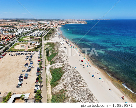 Aerial view of Torre de la Horadada beach Aerial view of Torre de la Horadada beach 130839571
