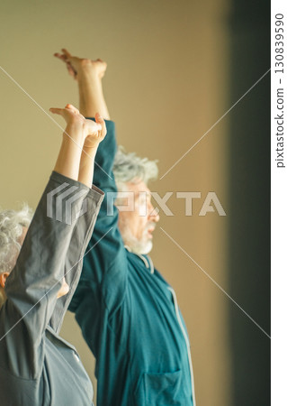 Elderly people who have just woken up Elderly people who have just woken up 130839590
