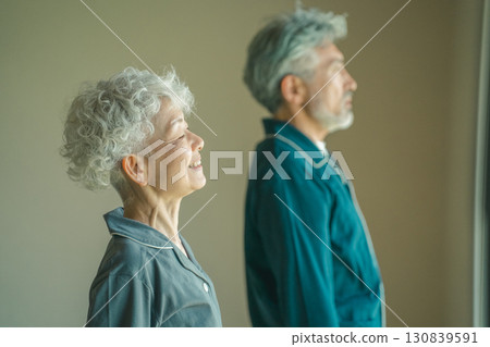 Elderly people who have just woken up Elderly people who have just woken up 130839591