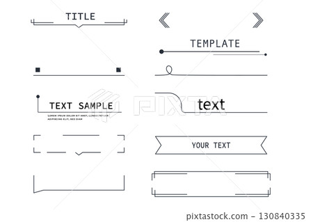 Modern simple title bar text box callout tech line texbox frame, border. Templates, modern banners of lower third Modern simple title bar text box callout tech line texbox frame, border. Templates, modern banners of lower third 130840335