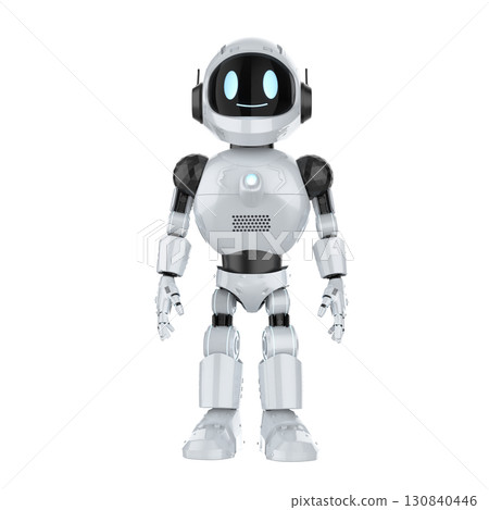 Robotic personal assistant on white background Robotic personal assistant on white background 130840446