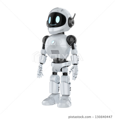 Robotic personal assistant on white background Robotic personal assistant on white background 130840447