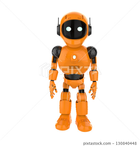 Robotic personal assistant on white background 130840448