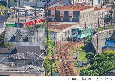 Hamamatsu cityscape and Nishikashima Station on the Tenryu Hamanako Railway (Shizuoka Prefecture) Hamamatsu cityscape and Nishikashima Station on the Tenryu Hamanako Railway (Shizuoka Prefecture) 130841629