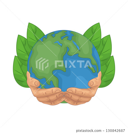Illustration of save thre planet Illustration of save thre planet 130842687