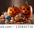 萬聖節南瓜和糖果 130842716