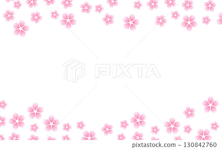 Cherry blossom Japanese pattern frame Japanese background design 130842760