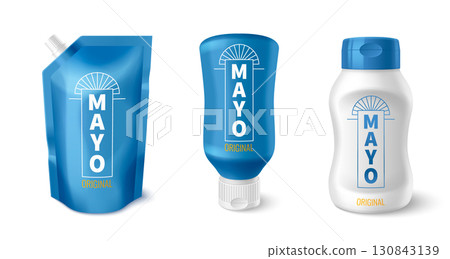 Mayo sauce package mockup Mayo sauce package mockup 130843139
