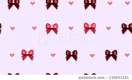 無縫圖案,粉紅色和紅色絲帶與心形圖案排列成粗糙的紋理。可愛與變化的象徵結合。 無縫圖案,粉紅色和紅色絲帶與心形圖案排列成粗糙的紋理。可愛與變化的象徵結合。 130843281