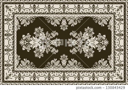 Vintage Arabic pattern.Persian colored carpet.Ikat ethnic style moroccan rug and carpet.Rich ornament for fabric design,handmade,interior decoration,rug,tapis,yoga mat,textiles.Multicolored background Vintage Arabic pattern.Persian colored carpet.Ikat ethnic style moroccan rug and carpet.Rich ornament for fabric design,handmade,interior decoration,rug,tapis,yoga mat,textiles.Multicolored background 130843429