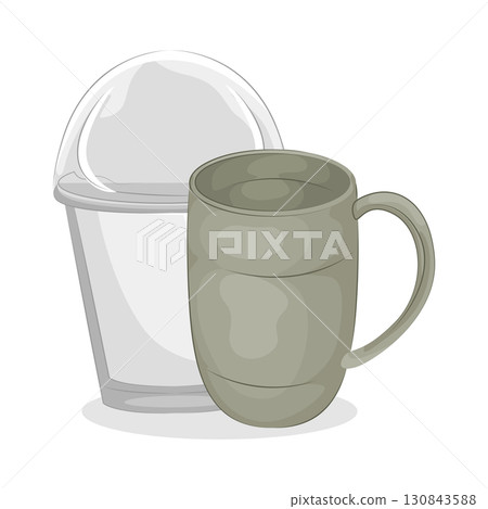 Illustration of mug 130843588