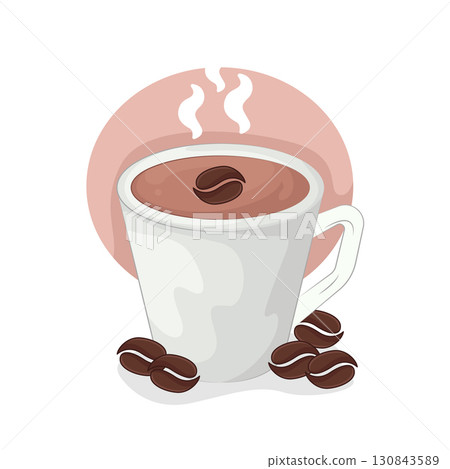 Illustration of coffee cup Illustration of coffee cup 130843589