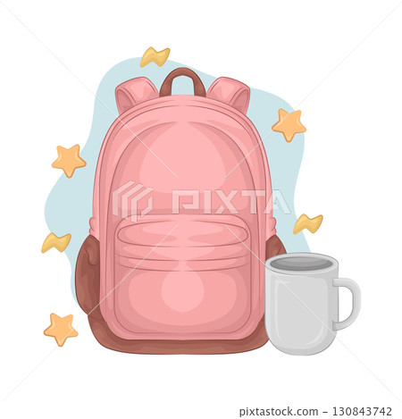 Illustration of backpack Illustration of backpack 130843742