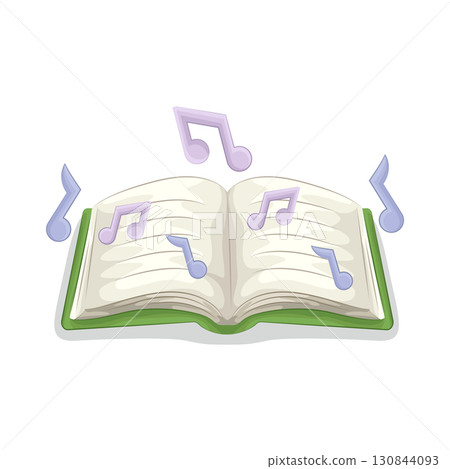 Illustration of music book  130844093