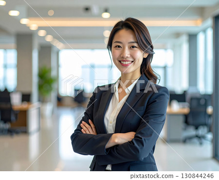 Business woman business scene 130844246