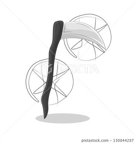 Illustration of scythe 130844287