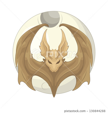 Illustration of scary bat 130844288